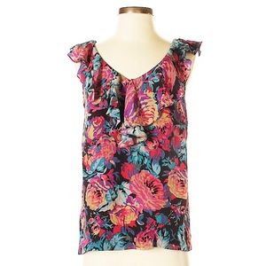 Anthropologie Moulinette Soeurs Floral Ruffle Top